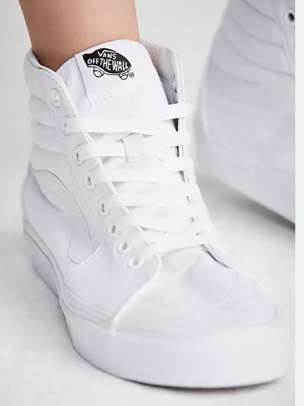 Vans White High-Top Platform Sneakers